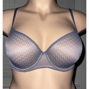 #1 - 34DD GRAY VICTORIA'S SECRET BODY BY VICTORIA UNLINED DEMI T-SHIRT BRA